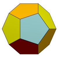 Модель додекаэдра - 4 цвета (VRML)